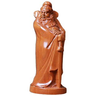 正宗老桃木钟馗木雕摆件实木雕刻家居乔迁新居客厅平安工艺装饰品