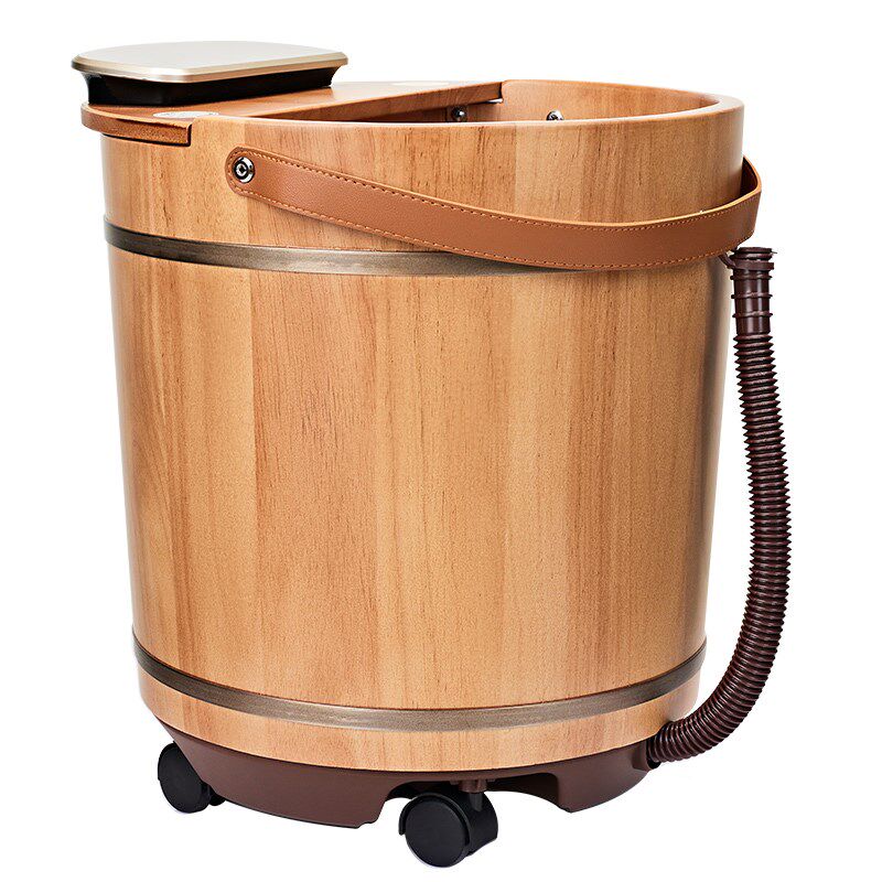 瑶妹电加热恒温养生泡脚木桶按摩橡木实木高深过小腿冬送父母礼物