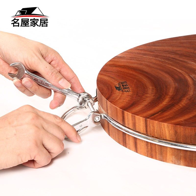 名屋 珍品级正宗越南铁木砧板菜板实木整蚬木切菜板厨房家用圆形