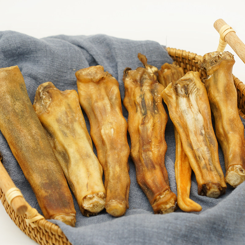 宠物零食狗狗磨牙棒洁齿牛尾骨耐咬幼犬牛肉烘烤牛骨头 1斤磨牙骨