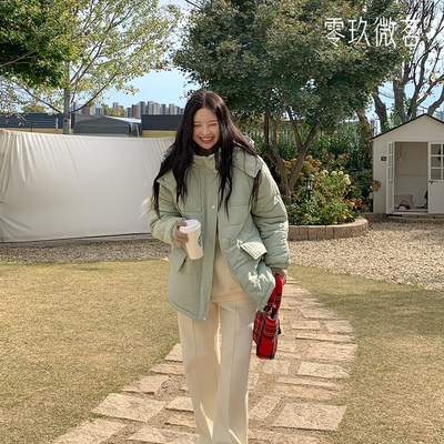 2025韩版09women大码学生休闲棉服宽松连帽棉衣微胖加厚外套78692