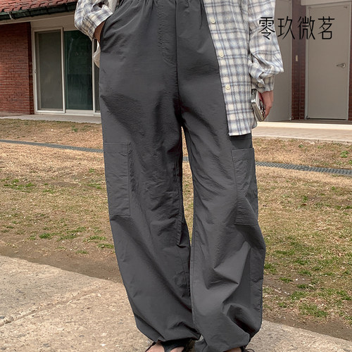 零玖微茗韩版易搭工装裤胖mm休闲宽松2026年春夏新款女裤87285