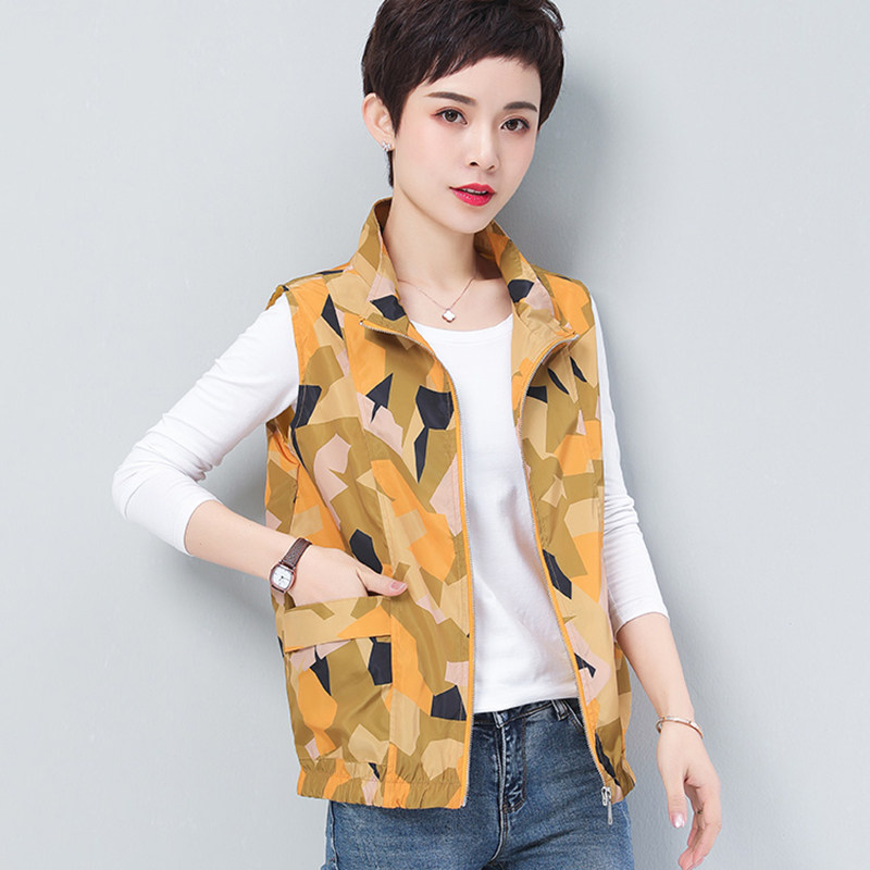 春秋薄款马甲短款外穿时尚洋气背心休闲百搭宽松大码马夹女装外搭