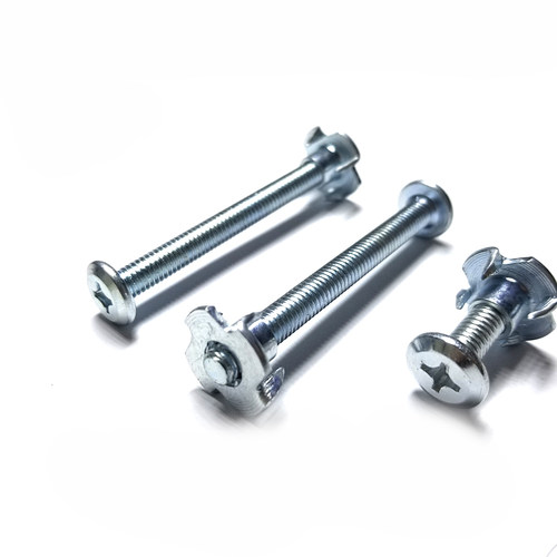 四爪对锁螺母螺栓家具板材木板夹板钉对锁自锁螺栓 m6*20-8*100