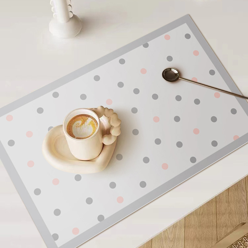 彩色几何圆点皮革餐垫防水防油免洗餐盘垫儿童早餐碗垫茶几垫杯垫,居家布艺,餐垫,淘宝优惠券,粉丝福利购,淘宝优惠卷