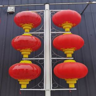 户外防水发光亚克力灯笼LED灯笼塑料大红连串城市街道亮化灯笼