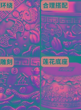 聚宝盆摆件纯铜家用铜盆家居工艺品客厅玄关铜器装饰店铺开业礼品