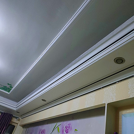 发光顶角线石膏线条灯明装洗墙灯led免开槽线灯免吊顶阴角墙角灯