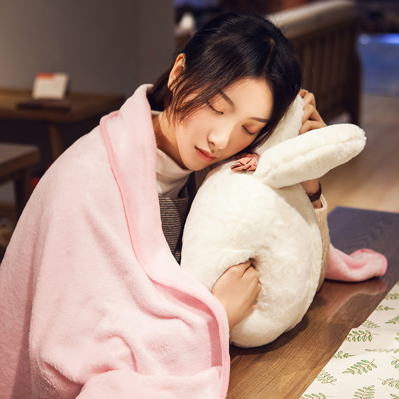 可爱抱枕被子两用多用睡觉午睡神器小毯子枕头办公室靠枕靠垫女生