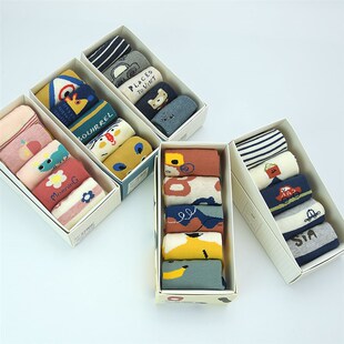 斑比儿童袜子春秋中厚中筒无骨纯棉班比男童女童秋冬中大童学生袜