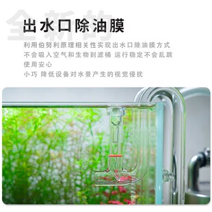 盛唐玻璃进出水出水口除油膜不吸鱼虾不集气运行稳定喇叭出水半圆