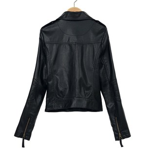 皮衣外套女冬季加绒黑色皮衣外套女2023年新款春秋短款修身皮夹克