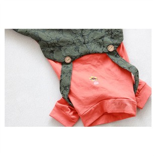 衣服泰迪比熊约克夏中小犬秋装 狗狗春秋外出背带假两件薄款 包邮