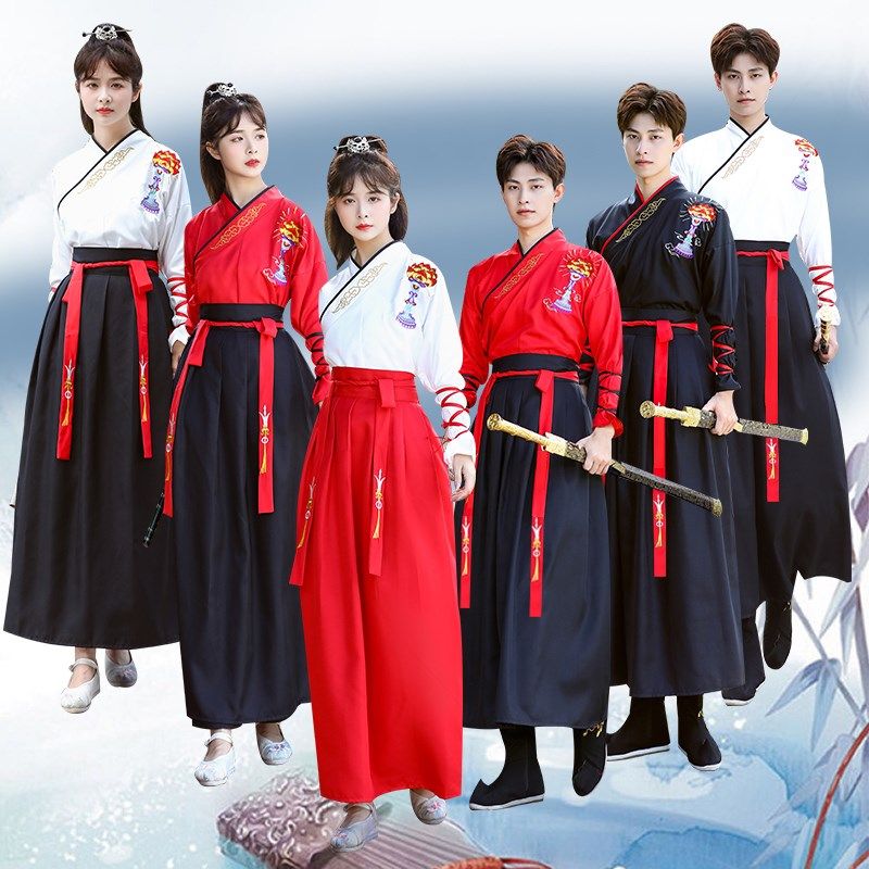 儿童国学汉服宝莲灯男女童古装中国风小学生成人武侠表演出毕业照