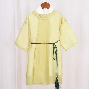 唐制汉服男童夏季薄款圆领袍儿童唐装长袍中国风宝宝古装李白服装