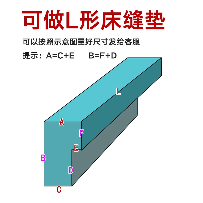 定制床垫补充神器加长加宽拼接高密度加硬海绵条填塞床边缝隙填充