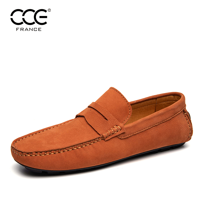 CCE英伦头层牛皮豆豆鞋