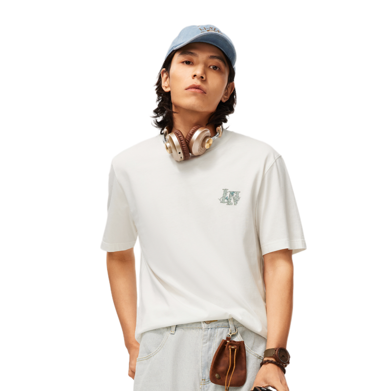 李宁LI-NING短袖T恤男24夏季宽松舒适休闲上衣AHSU319