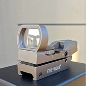 四变点红点瞄准器镜 金属虹膜银膜可选20mm模型弹弓配件 高品质