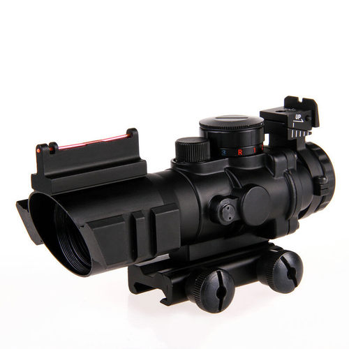 固定四倍镜4x32速瞄高清精准十字望远镜模型器材挂墙弹弓玩具备件