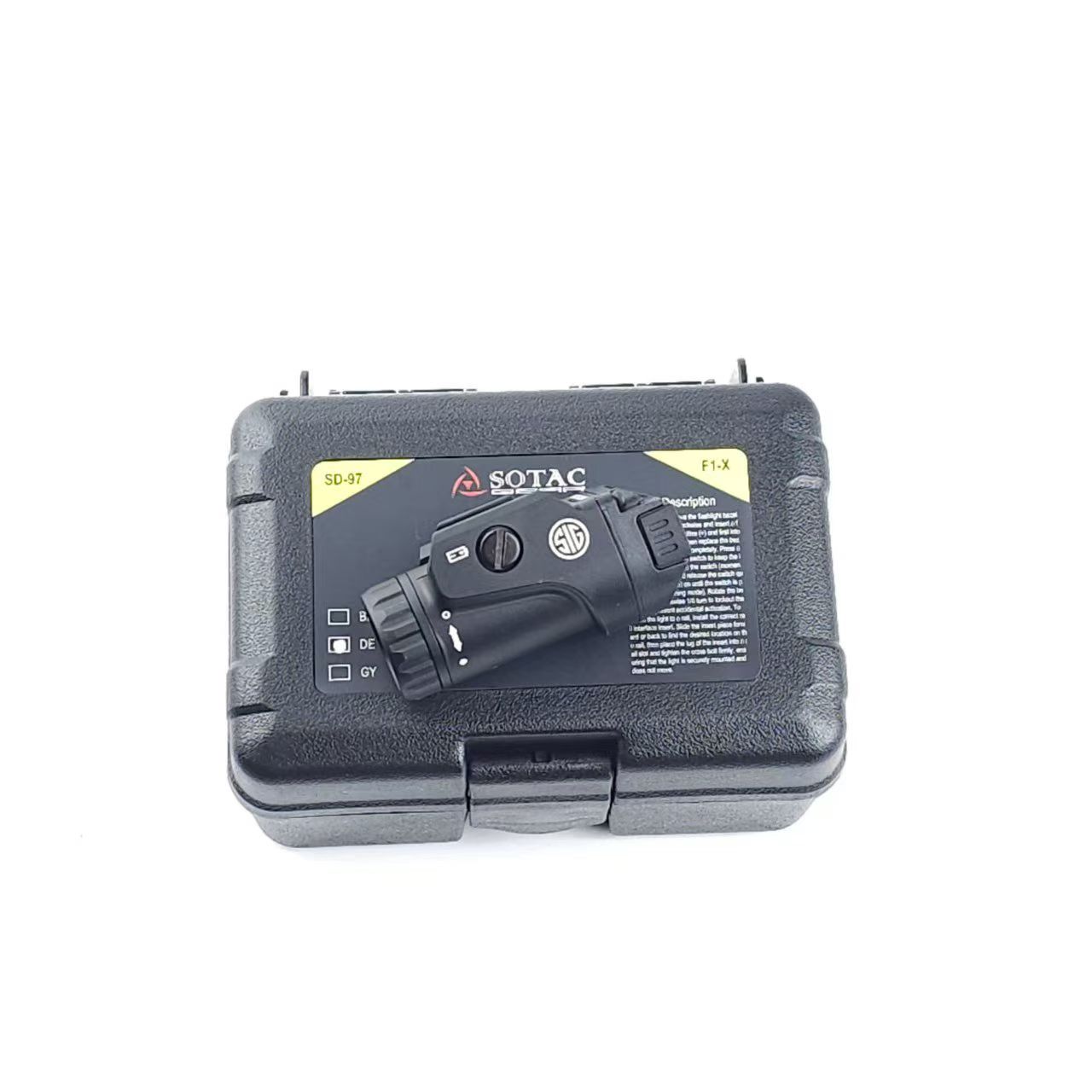 Sotac 新款金属下挂手电战术强光电筒 长亮点亮爆闪 20mm