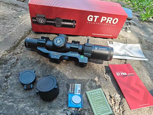 沼泽鹿GT PRO 1-5倍镜十字抗震高清瞄准镜望远镜模型摆件弹弓玩具