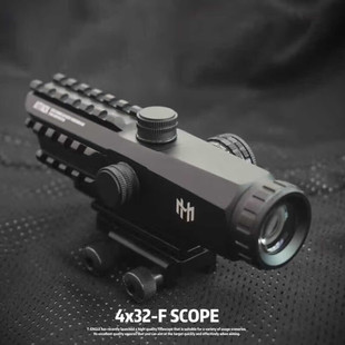 高清抗震真实四倍海螺双面导轨瞄准镜带侧翻十字准星弹弓玩具备件