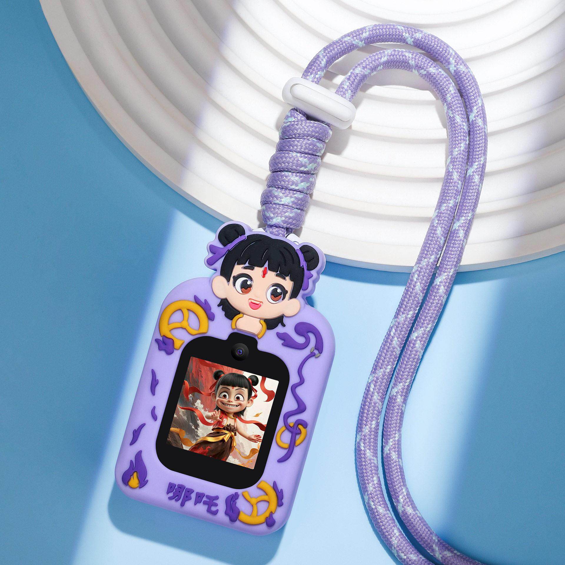 适用迪士尼儿童电话手表C90/M95/M90/M22草莓熊挂脖保护套挂脖绳