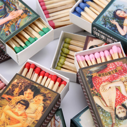 速发国风复古创意怀旧艺术火柴店外式营老野高级酒户普通洋火点烟