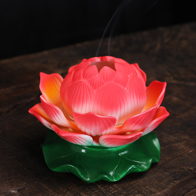 速发莲花盘香炉家用室内沉香熏香炉陶瓷檀香香塔意炉薰炉创香香炉