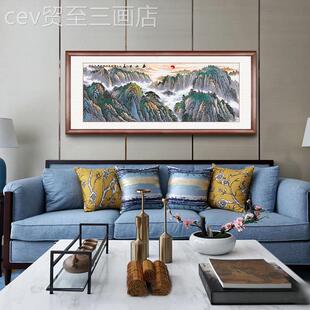 网红公山画靠山招财有无水手绘国客厅办室画挂画泰日山出巨幅山山