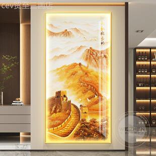 饰画走廊过道画壁画入简约现玄代高级感 网红万里长挂城带灯户关装