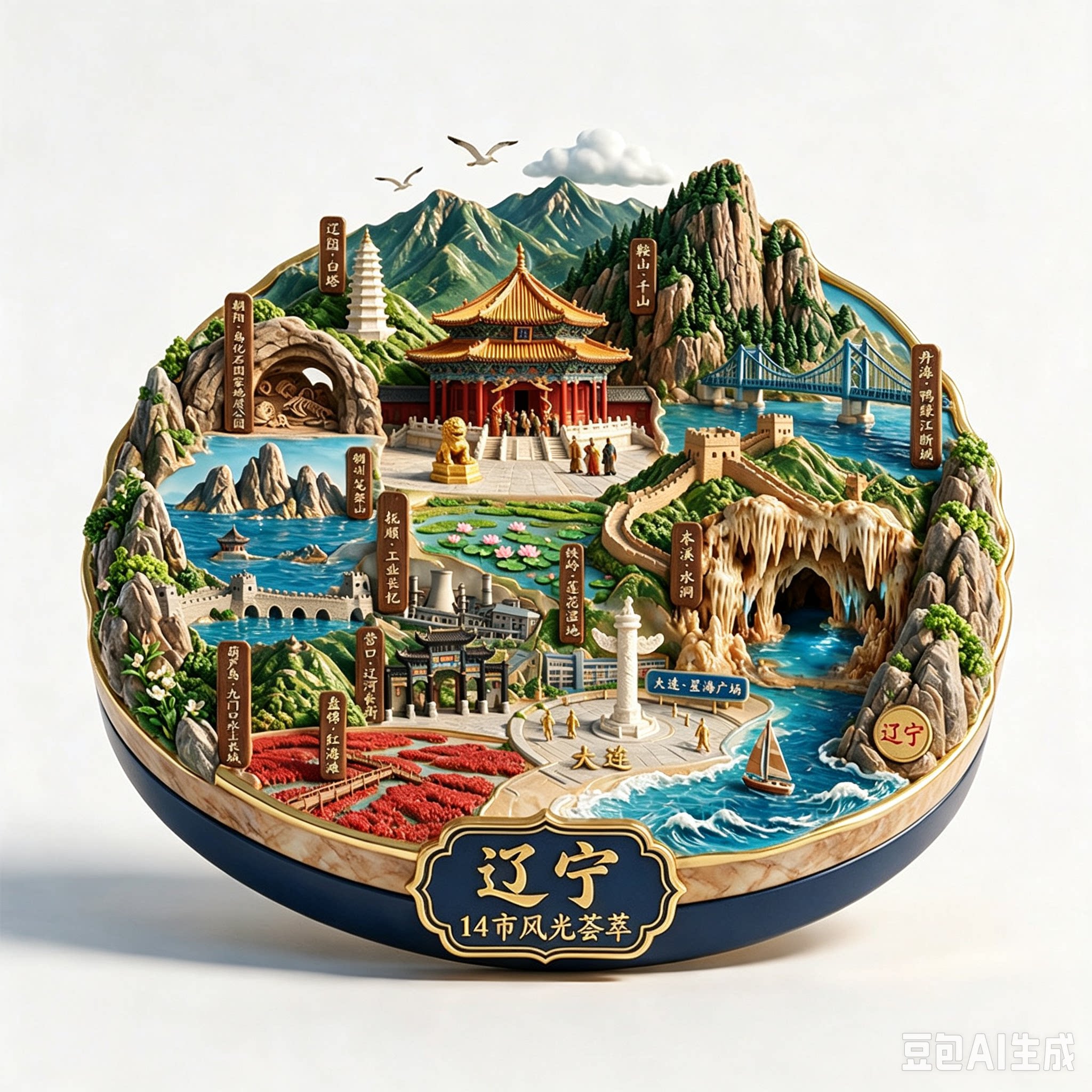 辽宁城市旅游纪念品冰箱贴磁吸