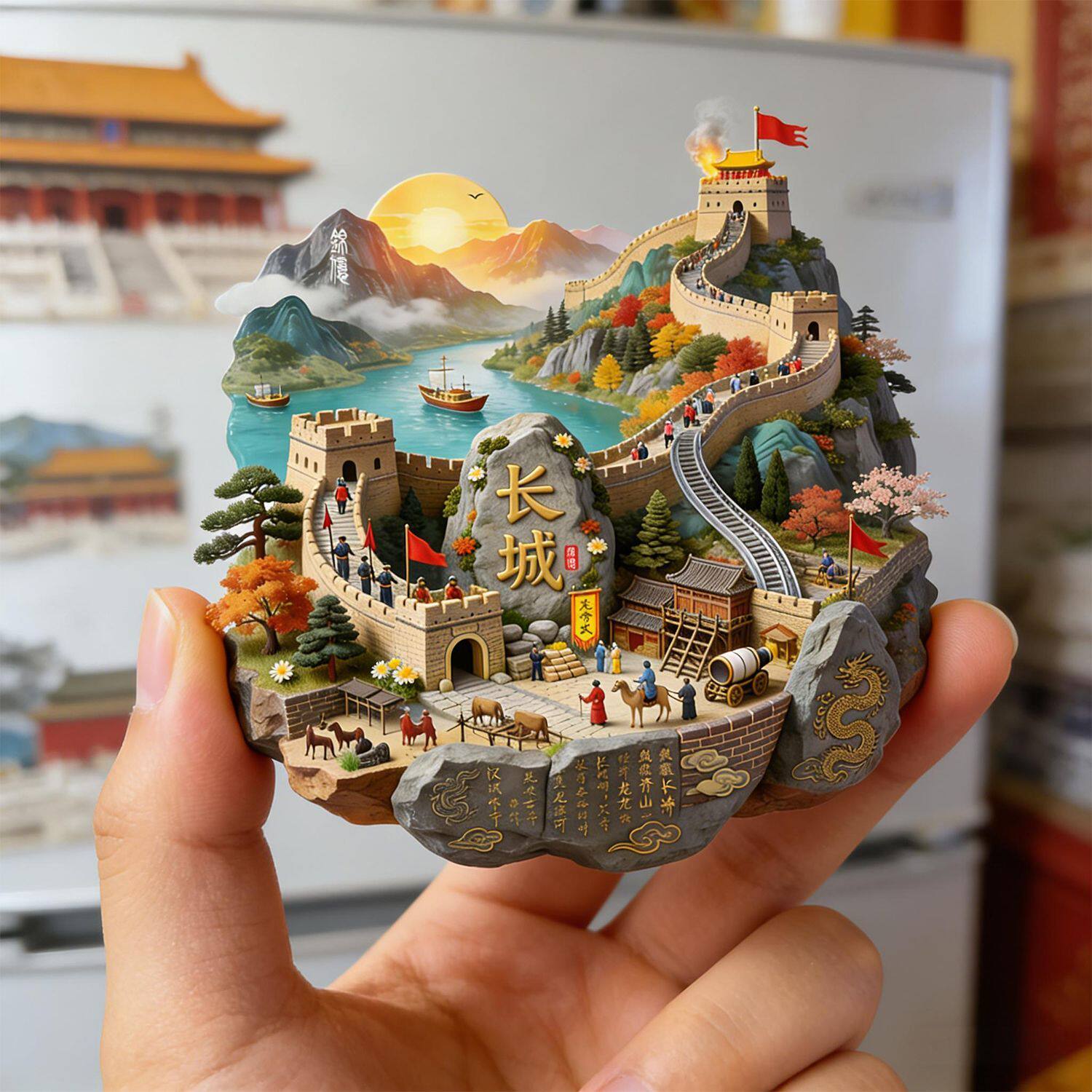 北京长城旅游纪念品冰箱贴伴手礼