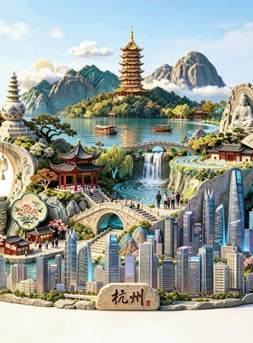 浙江城市旅游纪念品冰箱贴文创品