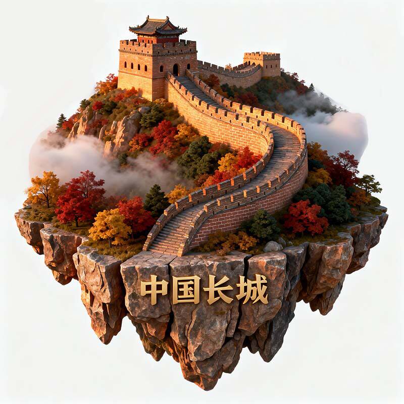 北京长城旅游景点纪念冰箱贴磁吸