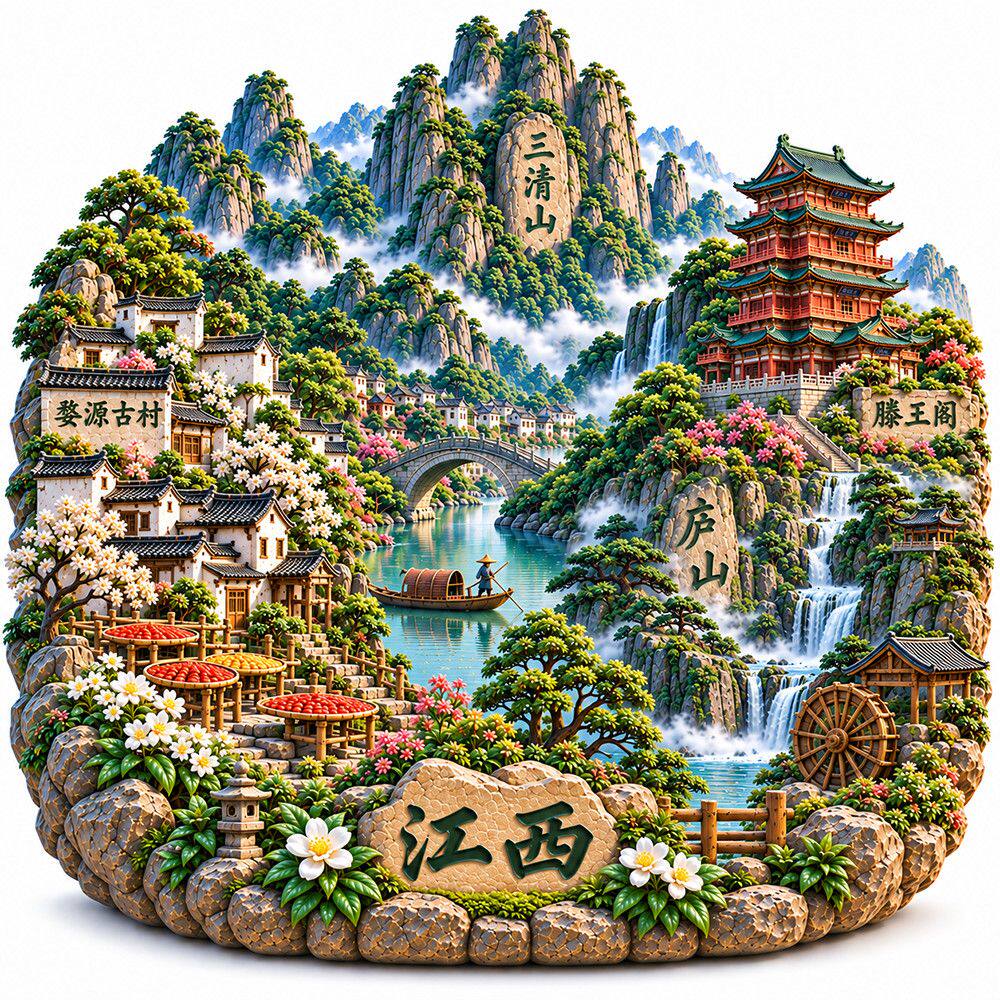江西城市旅游纪念礼品冰箱贴磁吸