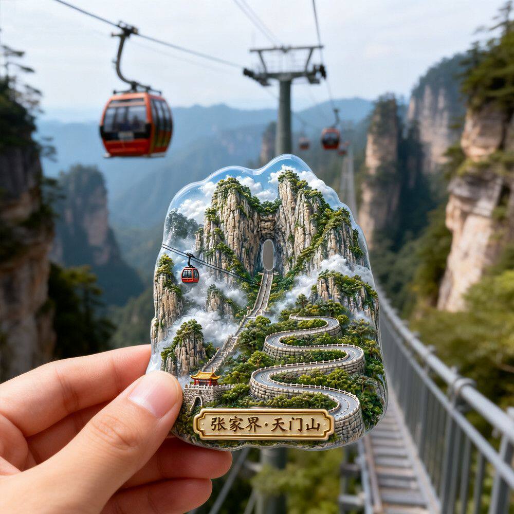 张家界天门山旅游景点纪念冰箱贴