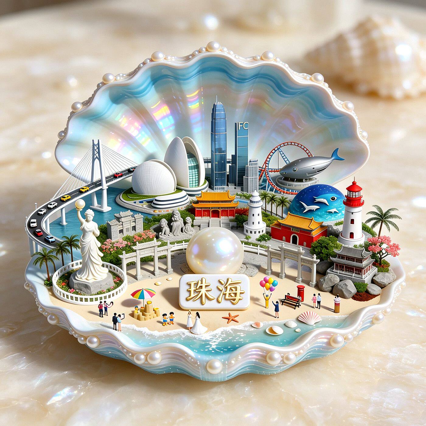 珠海旅游景点纪念品冰箱贴磁吸