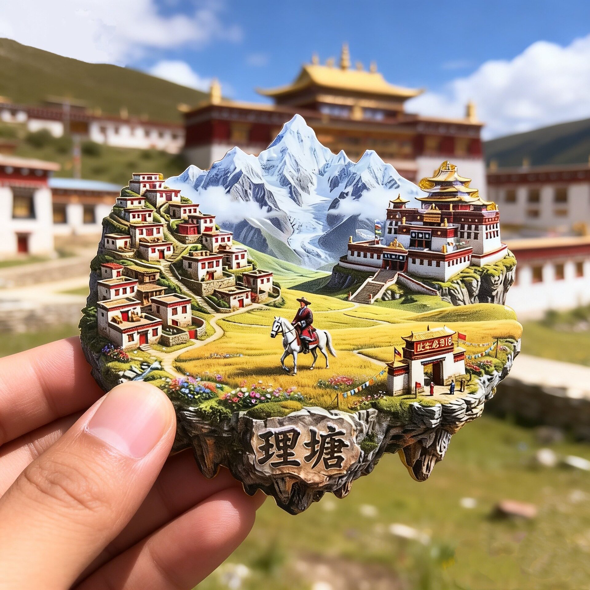甘孜理塘稻城亚丁纪念品冰箱贴
