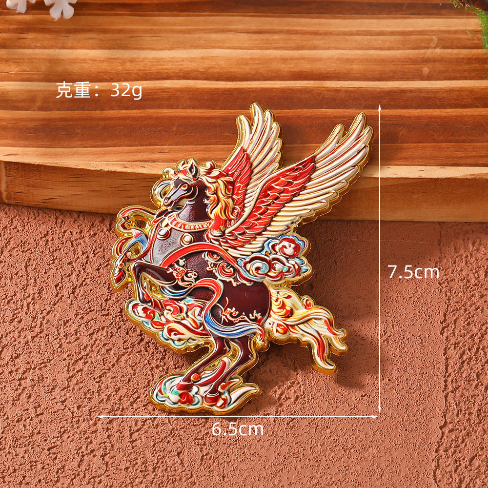 甘肃酒泉敦煌月牙泉纪念品冰箱贴