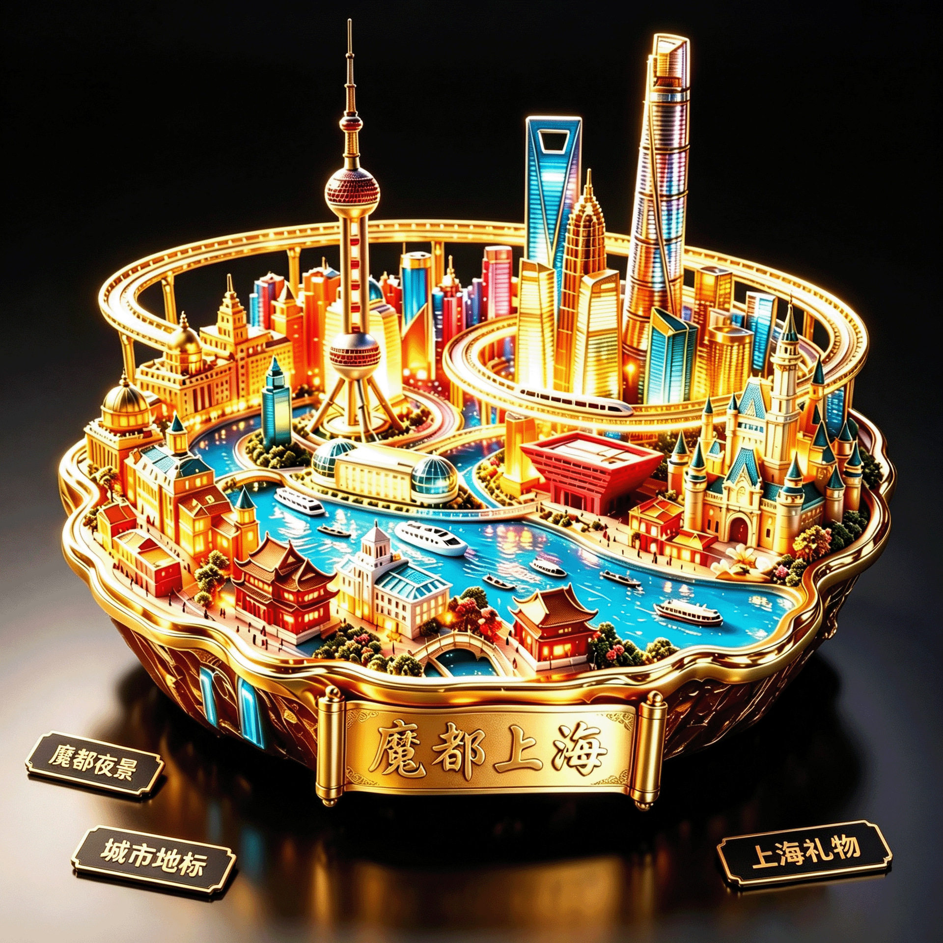 上海城市旅游纪念品冰箱贴磁吸
