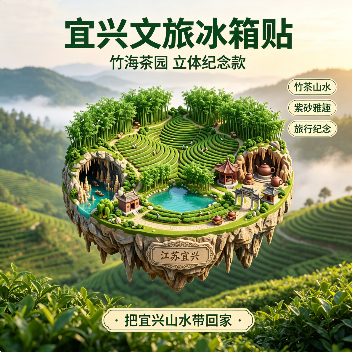 宜兴城市旅游纪念品冰箱贴磁吸