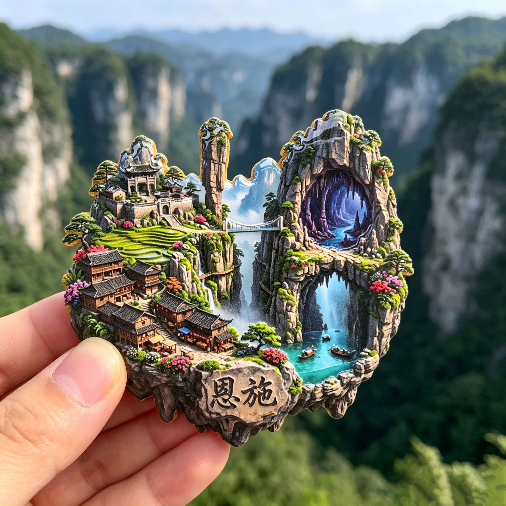 恩施城市旅游纪念品冰箱贴磁吸
