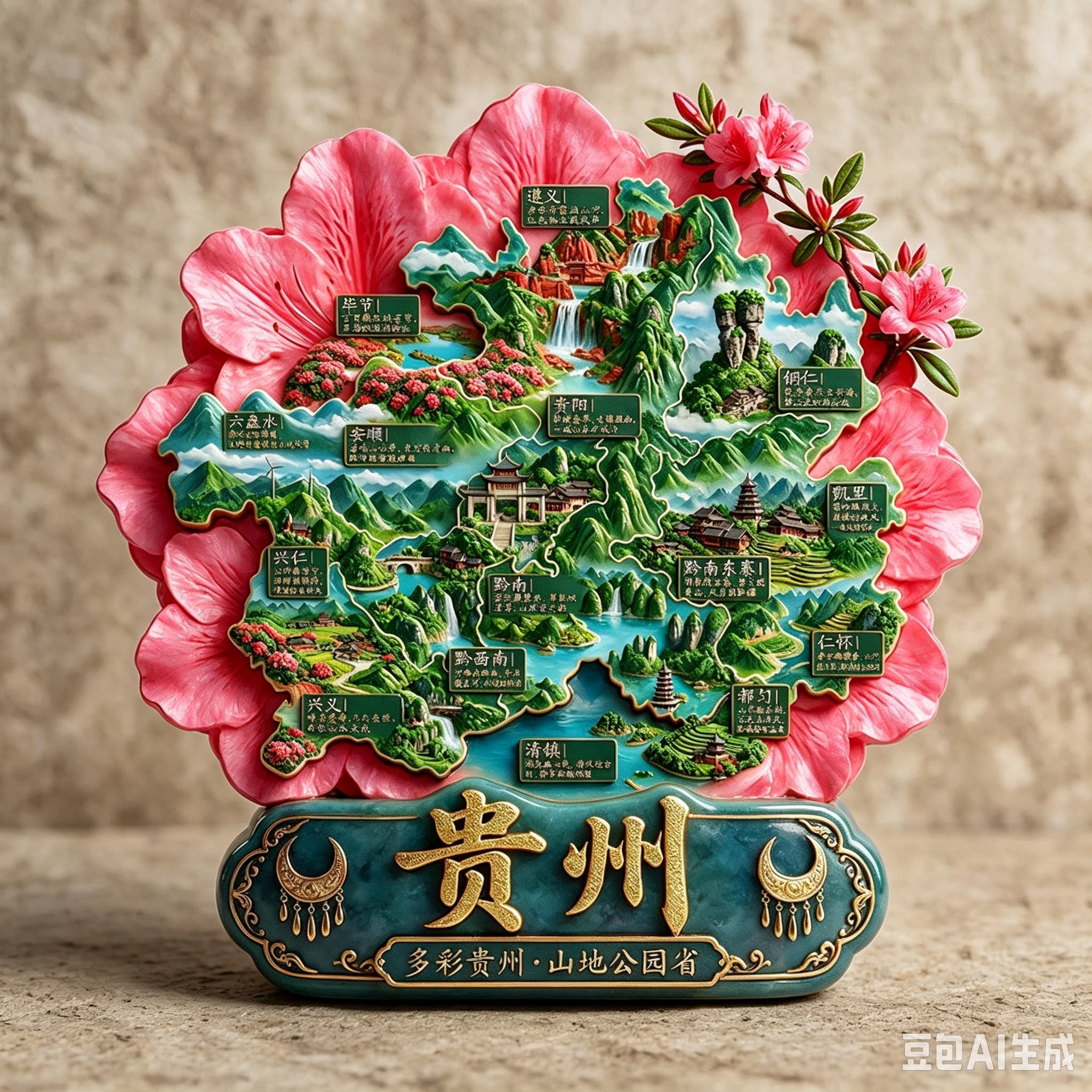 贵州旅游景点纪念品冰箱贴磁吸