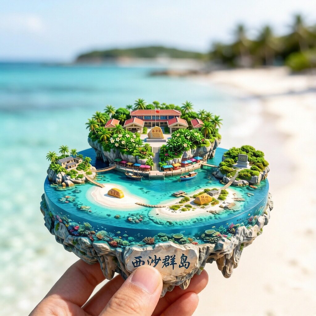海南三沙西沙群岛旅游纪念冰箱贴