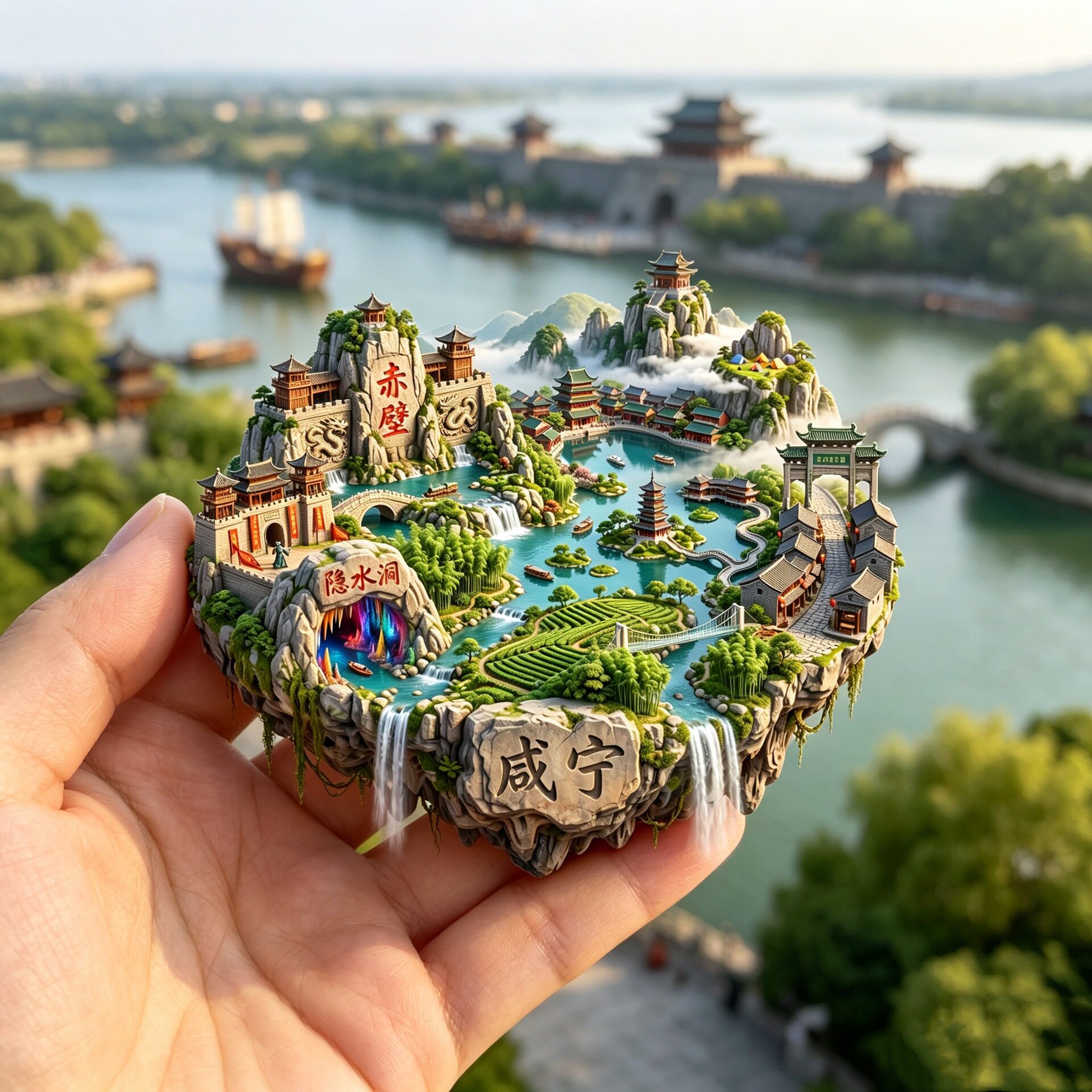 咸宁城市旅游纪念品冰箱贴磁吸