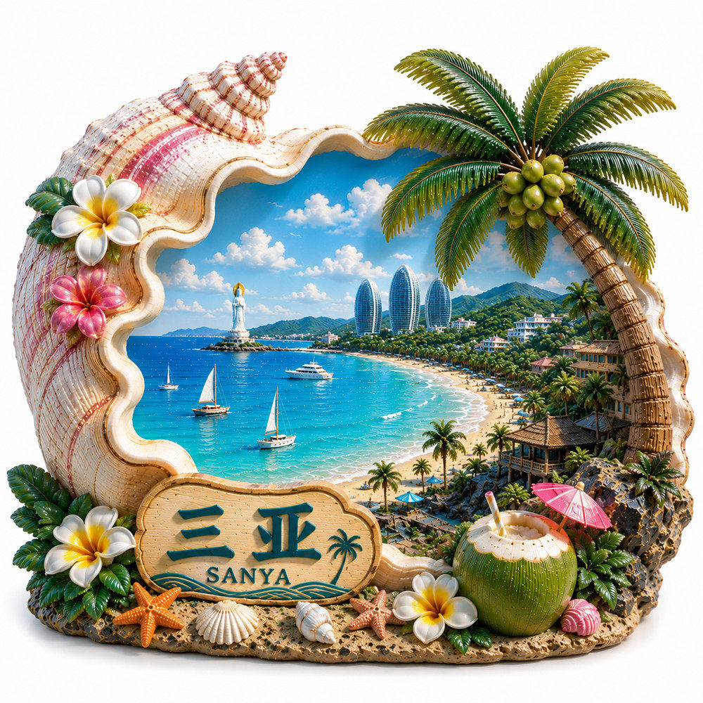 三亚城市旅游纪念品冰箱贴磁吸