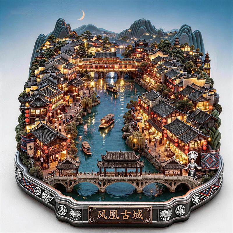 湖南湘西凰古城旅游纪念品冰箱贴