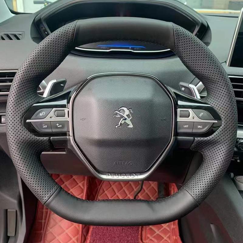 标致508L 4008 5008方向盘套真皮23款标致408X把套手缝专用全包
